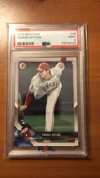 Shohei Ohtani Rookie Card 2018 Bowman #49 PSA 9