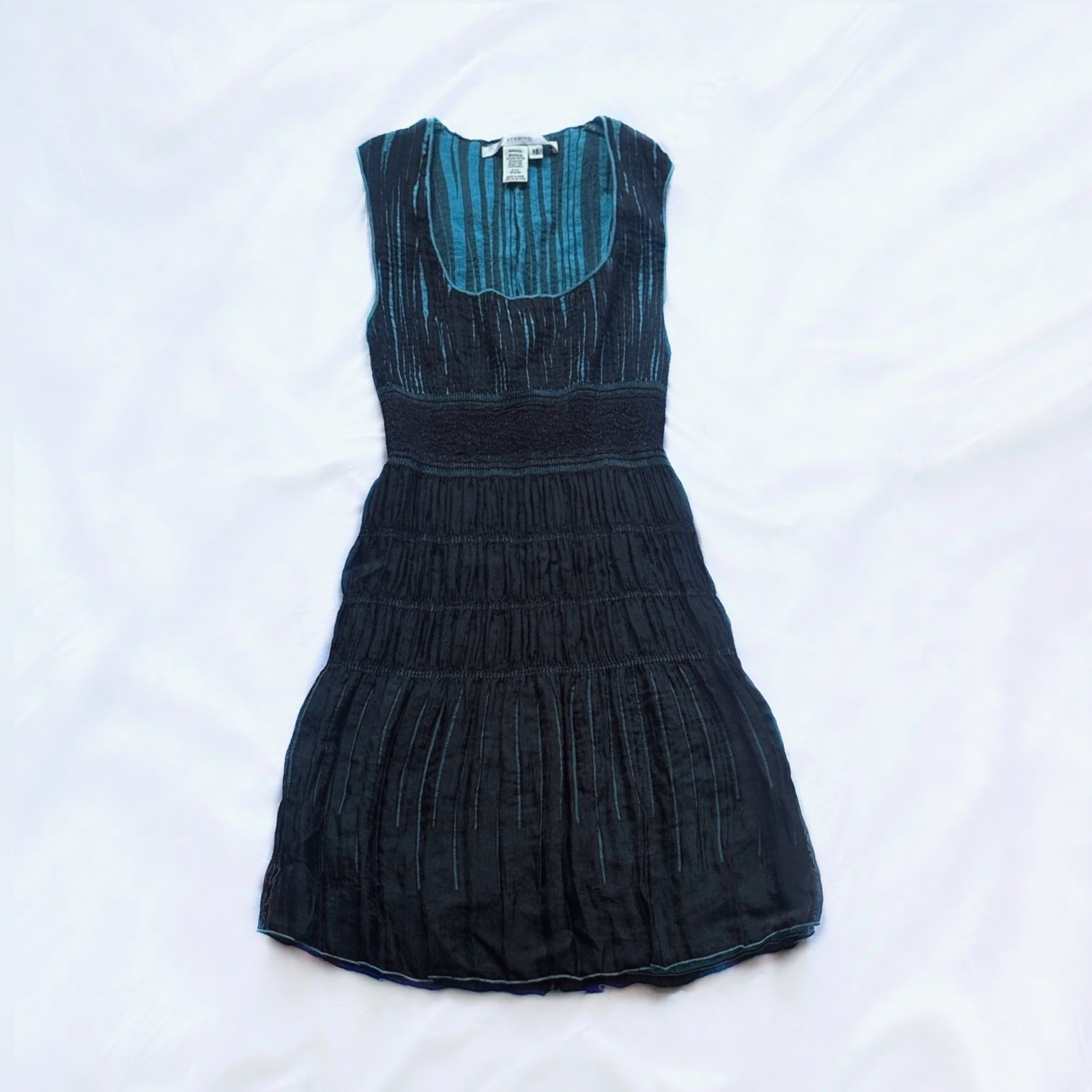 studio m vintage shirred dress size xs