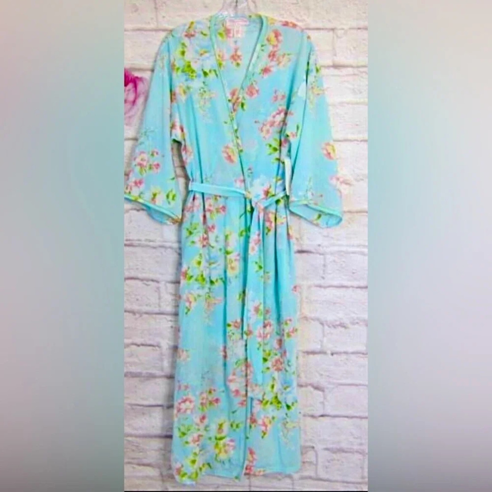 Oscar de la renta pink label floral robe S 98
