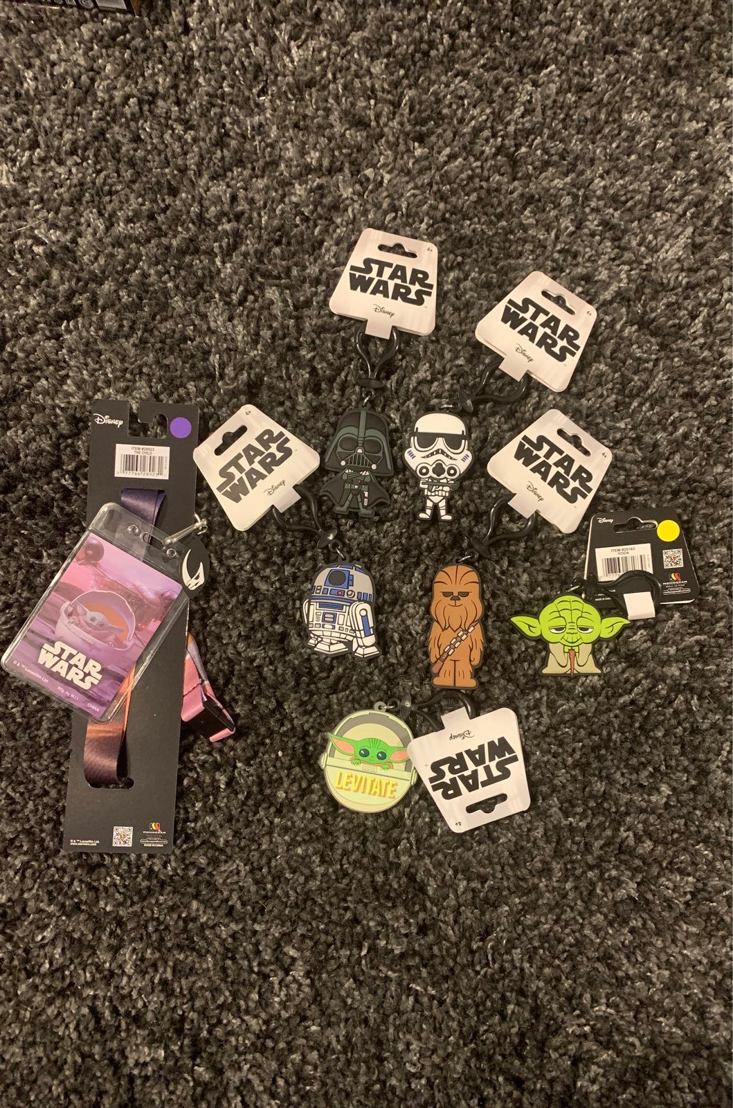 Star wars key chains and Lanyard bundle.