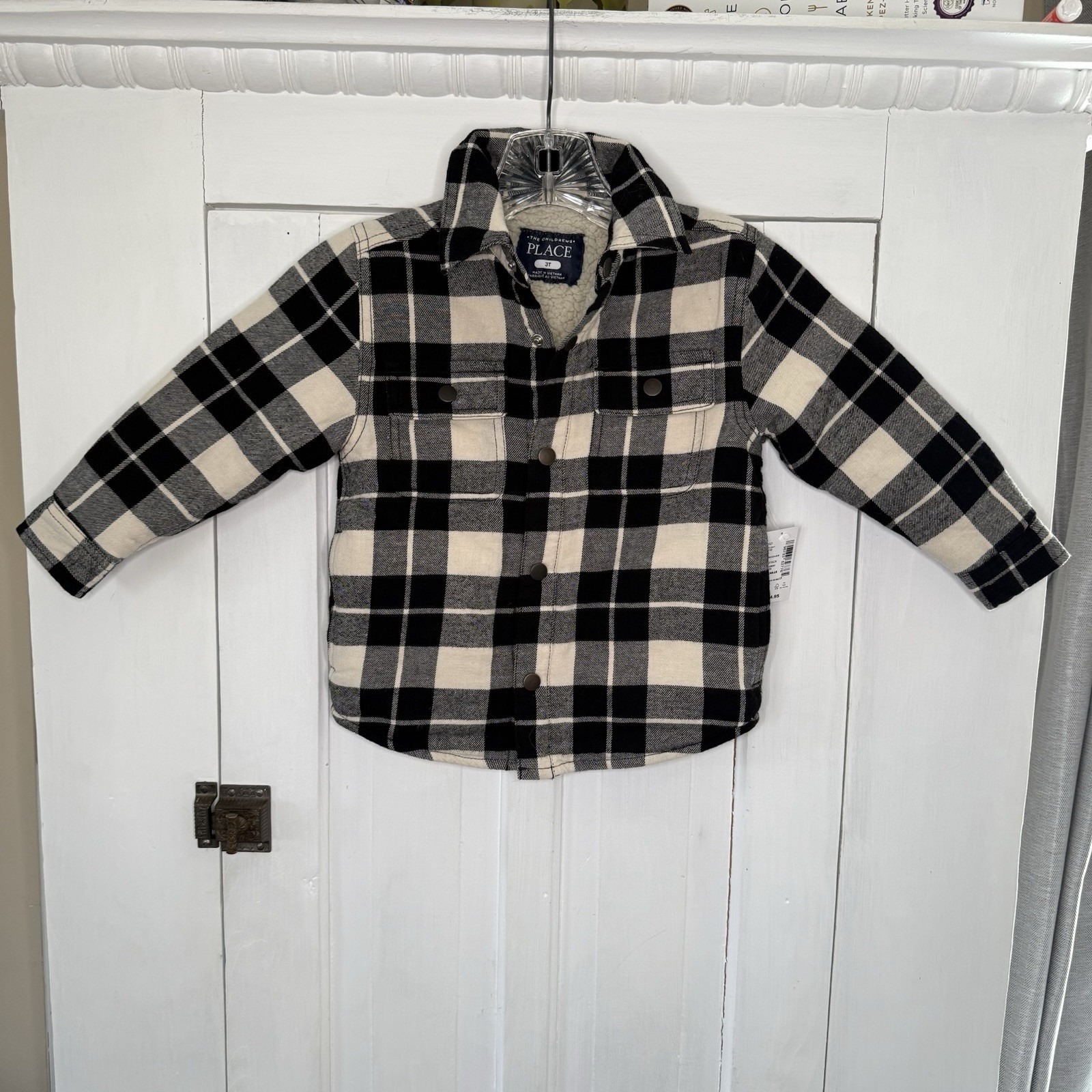 NEW The Children's Place Size 3T Outdoor Boys Fleece Sherpa Lined Jacket Coat