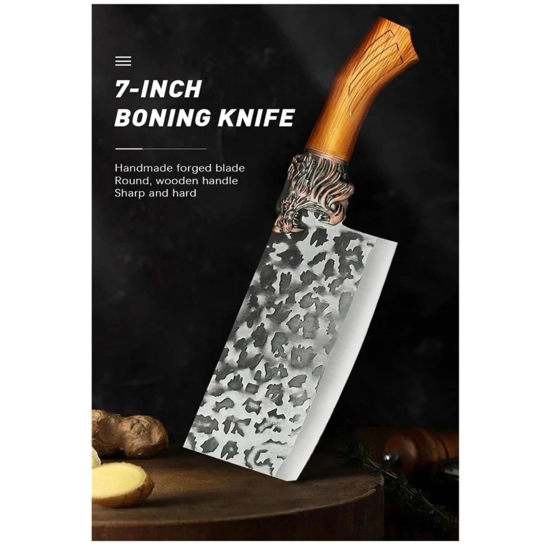 6 Chef's Knife Stainless Steel Cleaver Knife Handmade Forging Damascus Steel