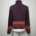 Vintage BMoss 90s Plum Fair Isle Wool Blend Turtleneck Sweater Size Medium
