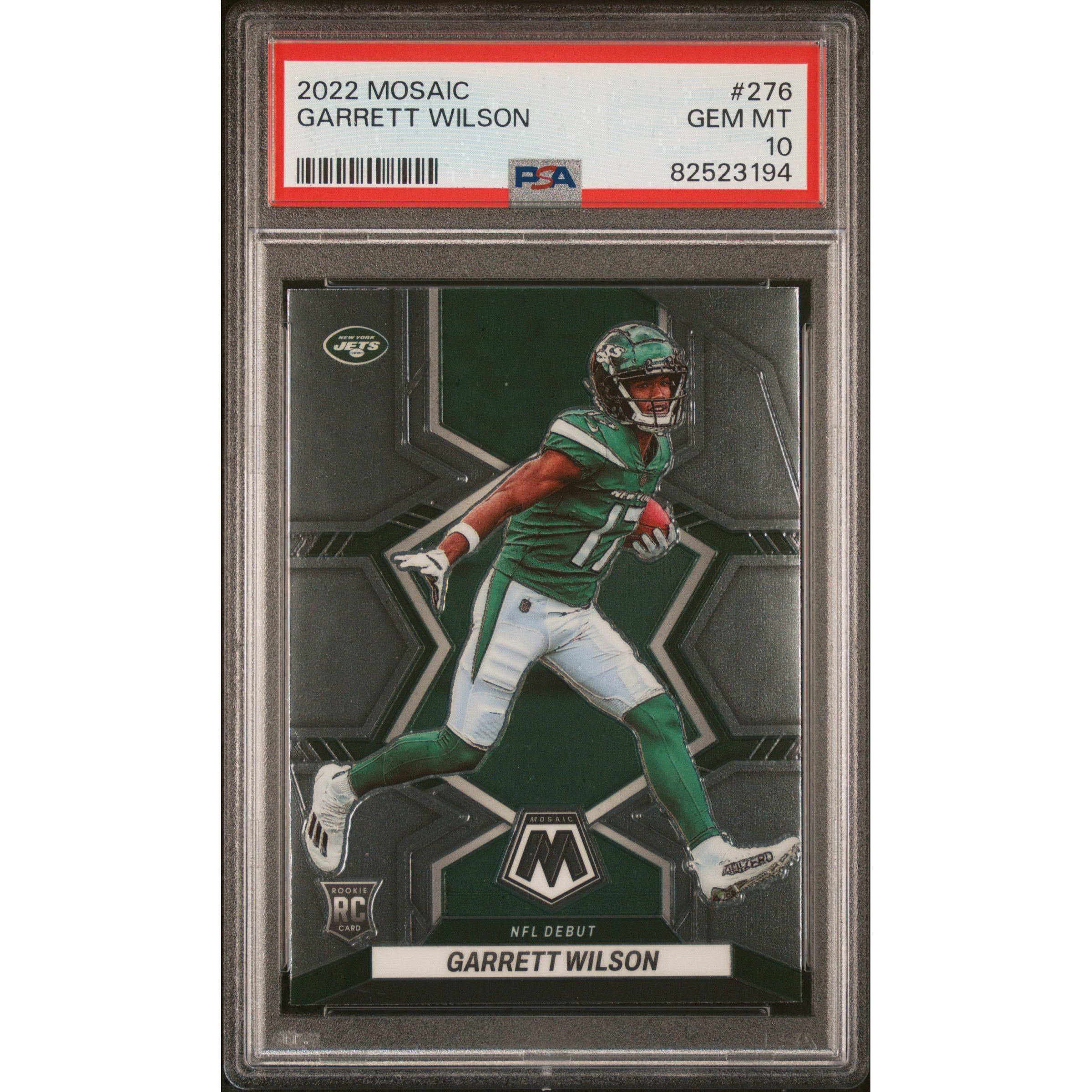 Graded 2022 Panini Mosaic Garrett Wilson #276 Rookie Card PSA 10