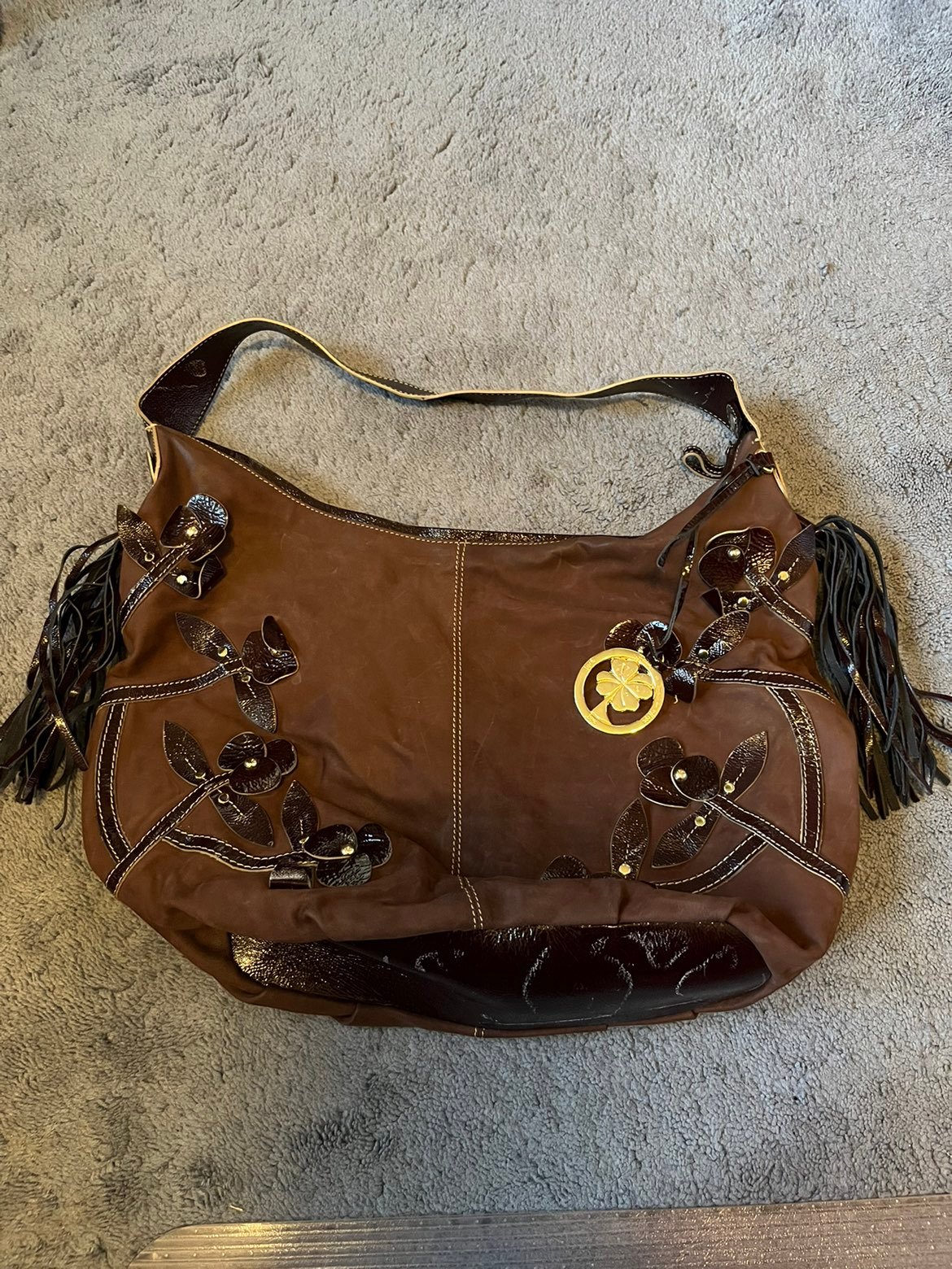 4 Leaf Clover Suede Bag
