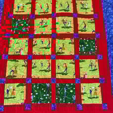 46in X 60in Tee-riffic Troubles Patchwork Golf Blanket For The Honest Golfer