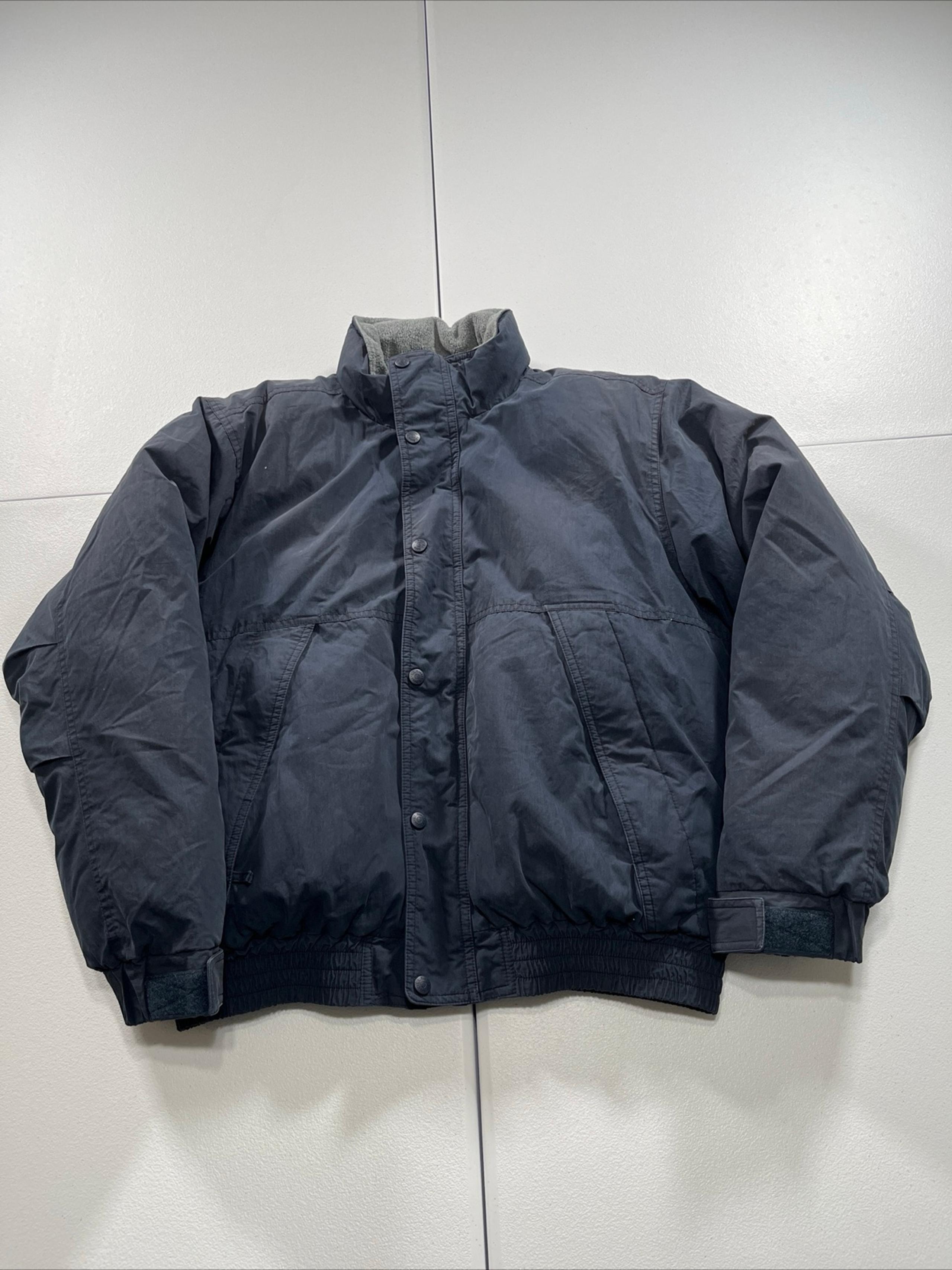 Vintage L.L. Bean Jacket Goose Down Bomber Coat Gray Men’s Size M Reg OMC61