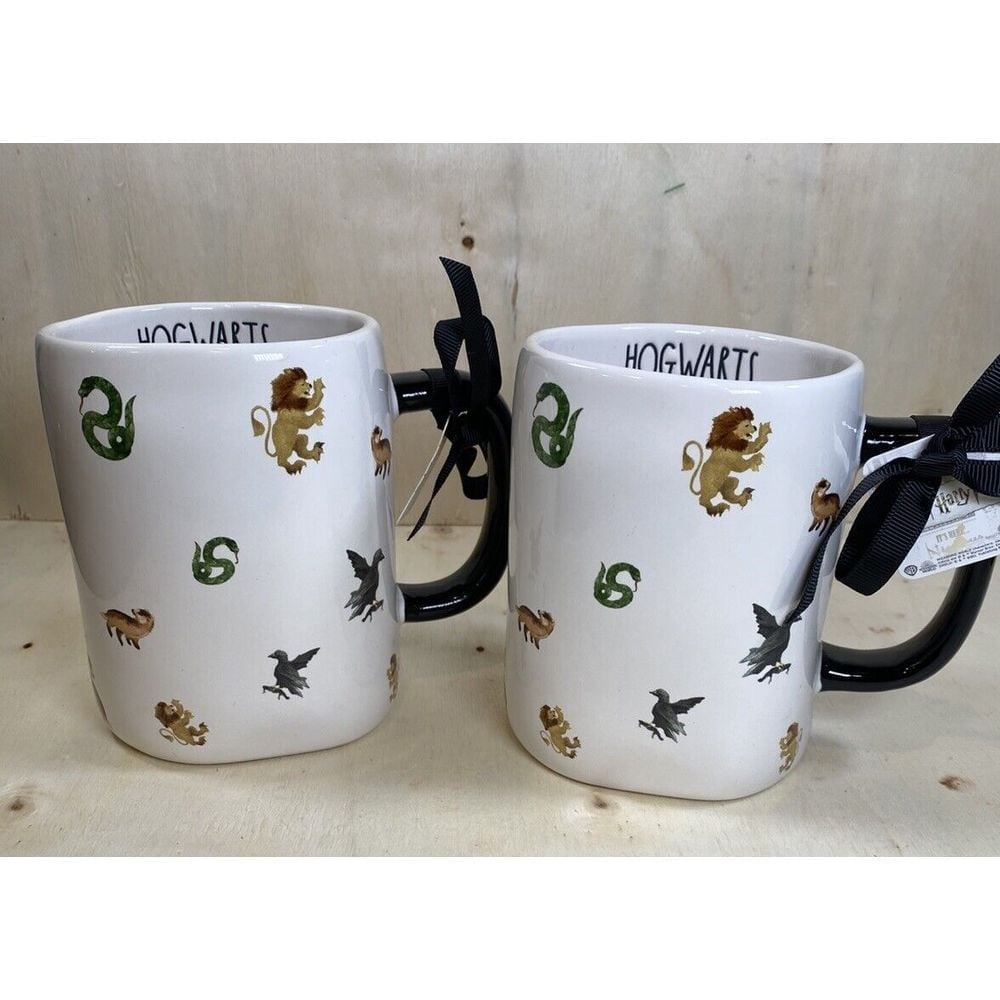 Rae Dunn Harry Potter Hogwarts House Mug, 2024 Release, Four Houses NWT Set of 2