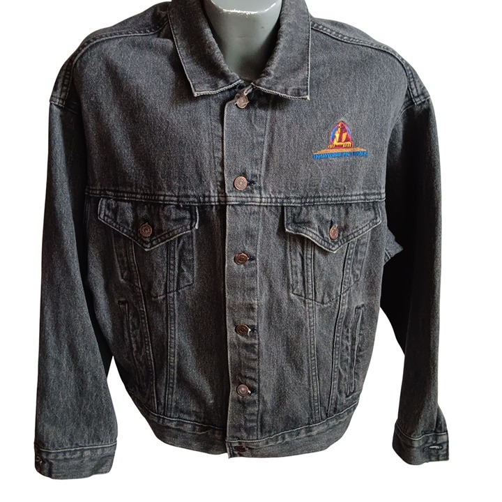 Men's 2XL Vintage Jean Jacket 1990's Hollywood Pictures Embroidered Disney Denim