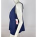Land's End Tankini Square Neck Swimsuit Top Women 16W DD NWT Built in Bra Navy