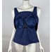 Land's End Tankini Square Neck Swimsuit Top Women 16W DD NWT Built in Bra Navy