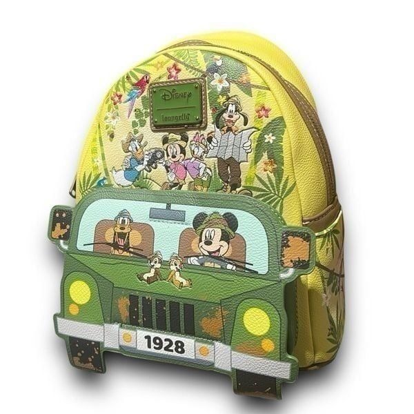 Loungefly Disney Mickey Friends Jungle Safari Glow in the Dark Mini Backpack