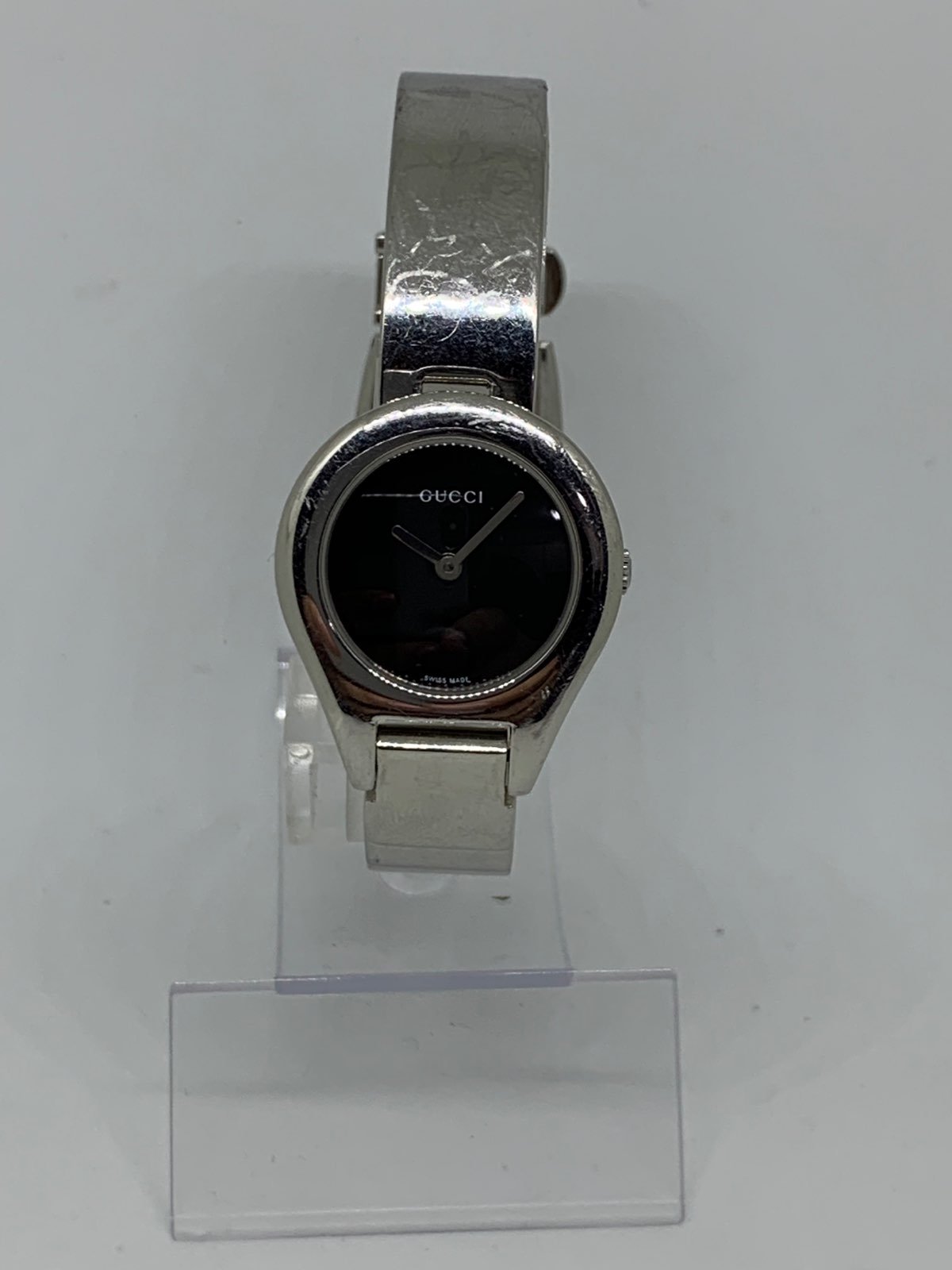 Gucci Steel Ladies Balck Dial Watch