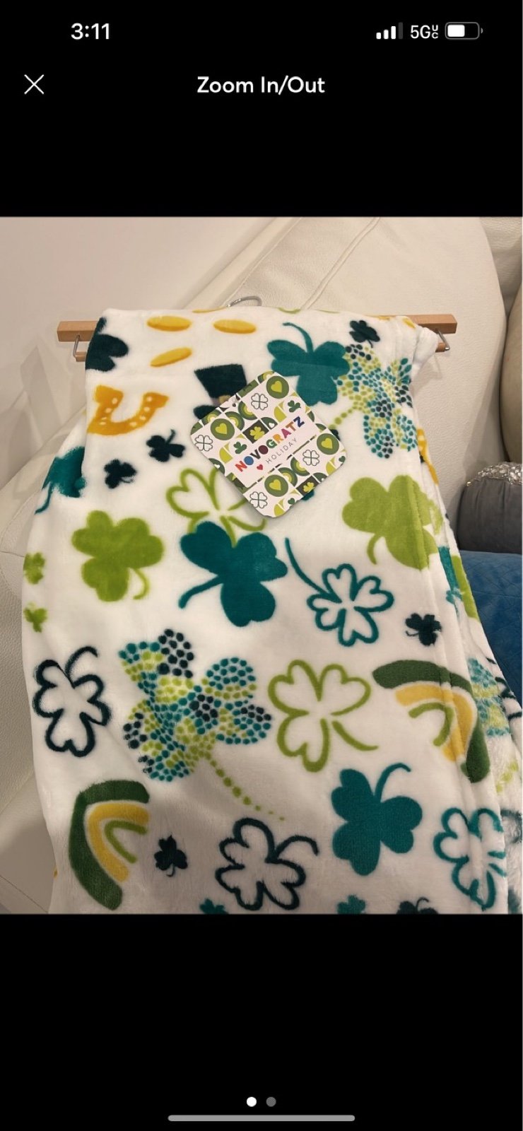 Plush Throw Blanket St Patricks Day Shamrock Novogratz