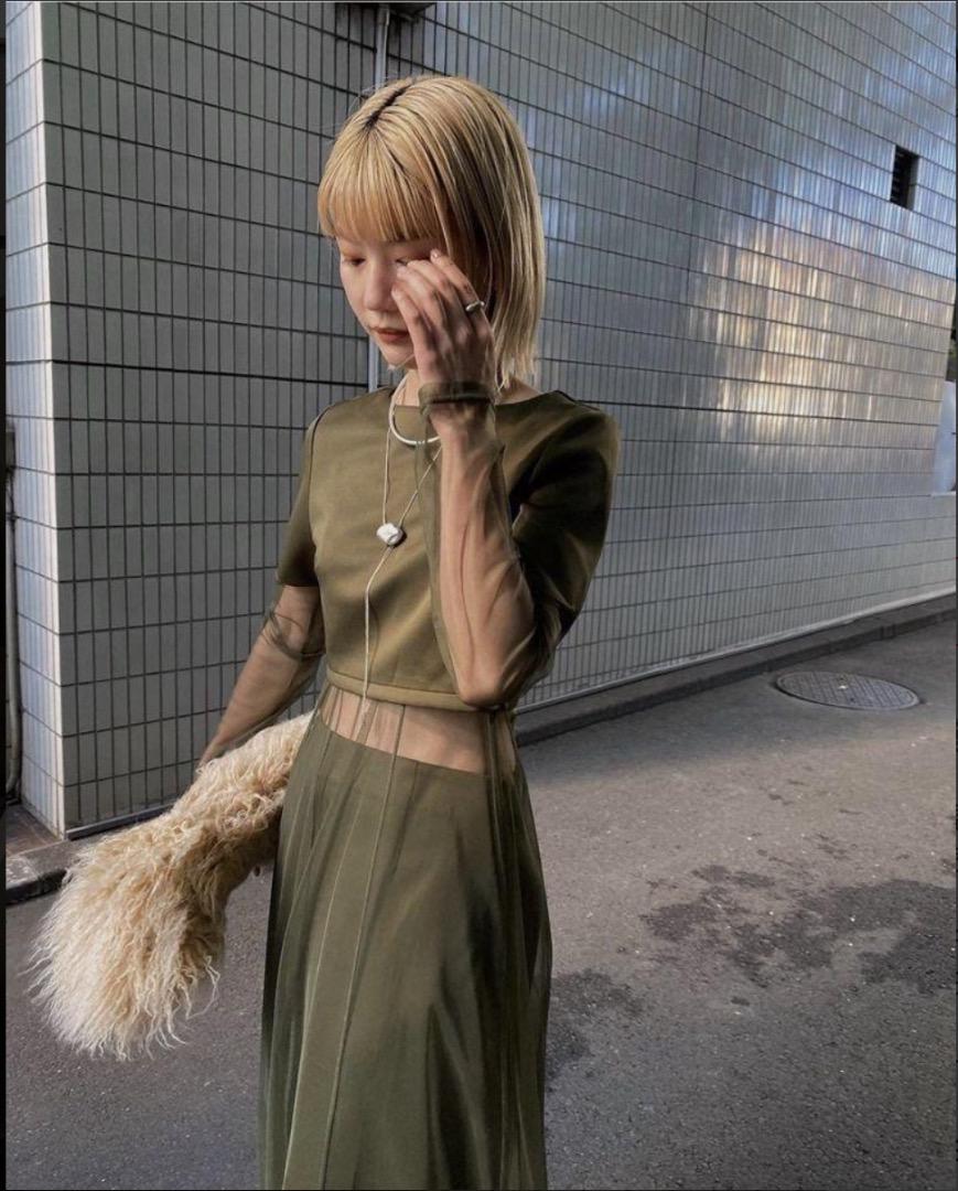 Ameri（アメリ）の「2WAY SKIN DOCKING SET DRESS（ワンピース