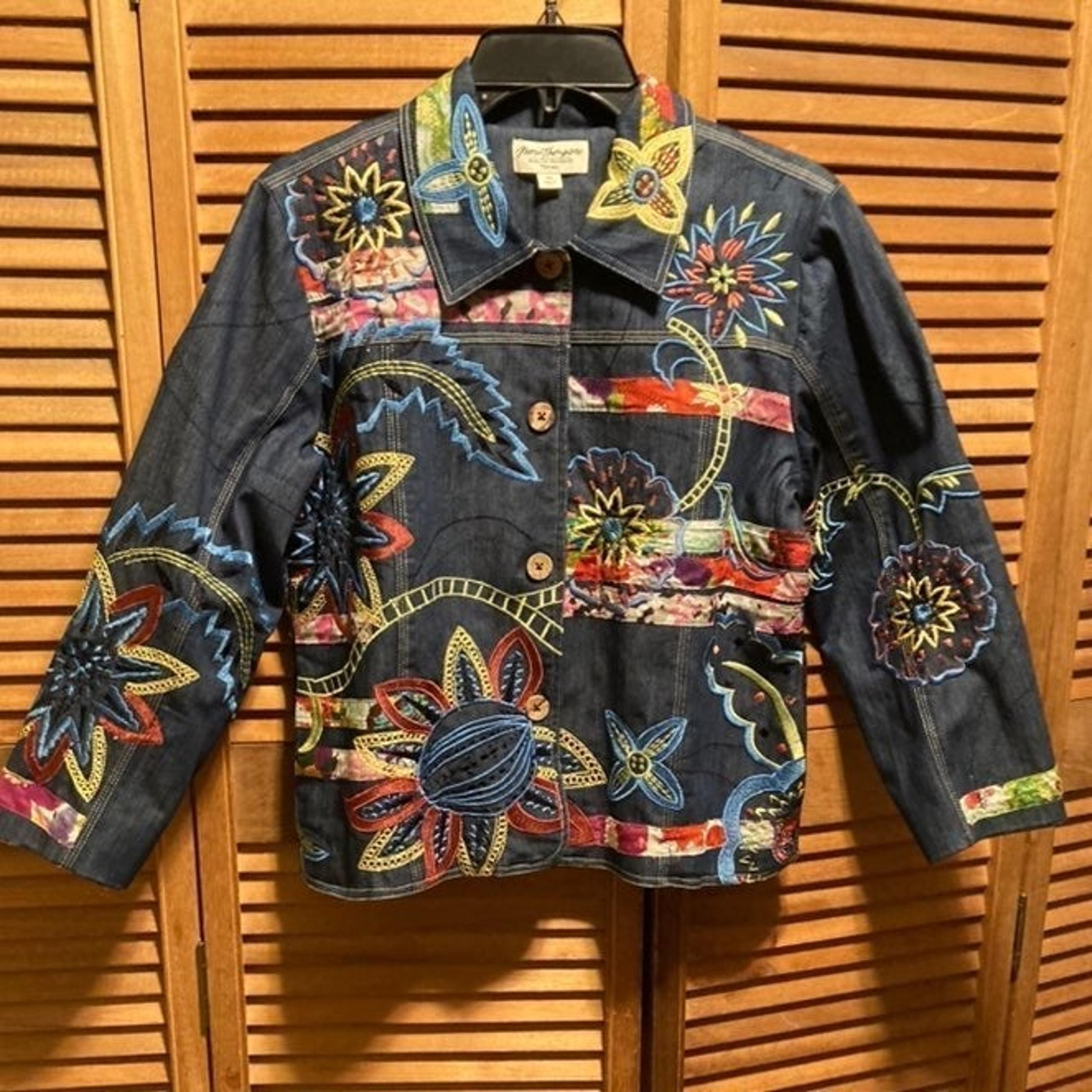 Norm Thompson "Escape From the Ordinary" Embroidered Jean Jacket