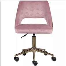 Hello Kitty Sanrio Impressions Pink Rolling Vanity Office Swivel MakeUp Chair