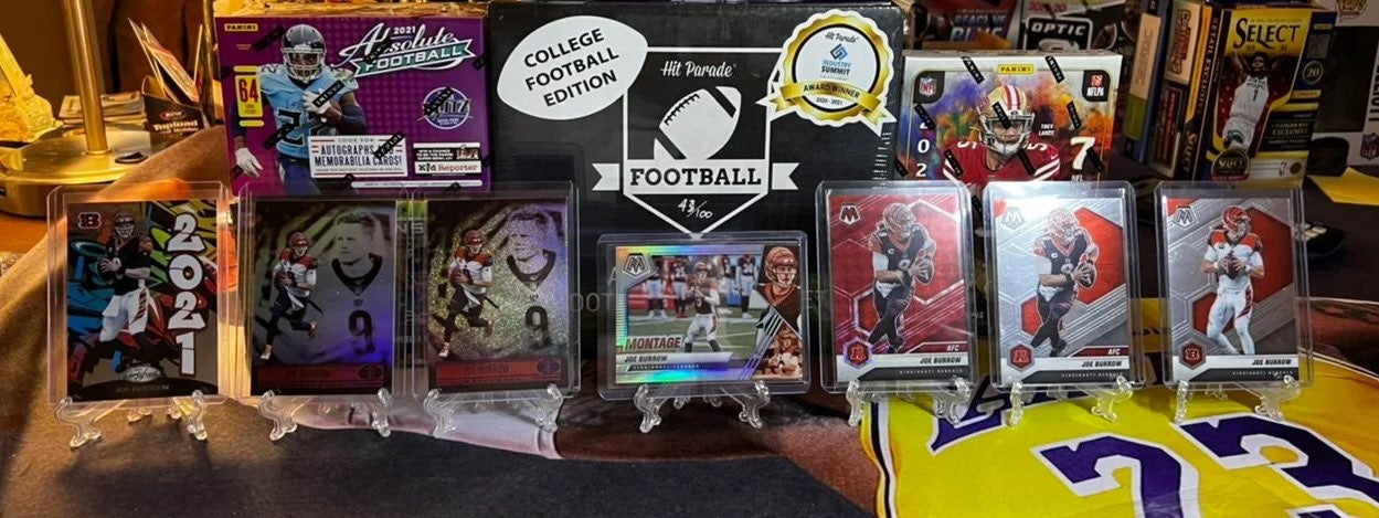 2021 Football JOE BURROW lot mosaic, illusions, certified