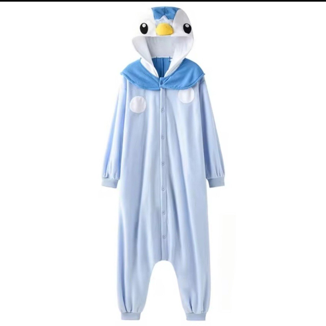Penguin Cosplay Costume Pokémon Piplup Hoodie Unisex Size Small Button Up