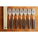 Mar-Crest MCFMCF3 Stainless Ebony 2 Star Twin Starburst: 7x Salad Forks 6.6