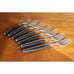 Mar-Crest MCFMCF3 Stainless Ebony 2 Star Twin Starburst: 7x Salad Forks 6.6