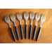 Mar-Crest MCFMCF3 Stainless Ebony 2 Star Twin Starburst: 7x Salad Forks 6.6