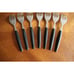 Mar-Crest MCFMCF3 Stainless Ebony 2 Star Twin Starburst: 7x Salad Forks 6.6