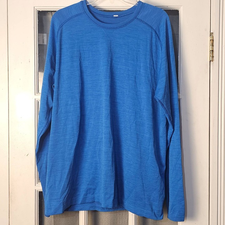 Lululemon Mens Blue Metal Vent Tech Long Sleeve Shirt XL