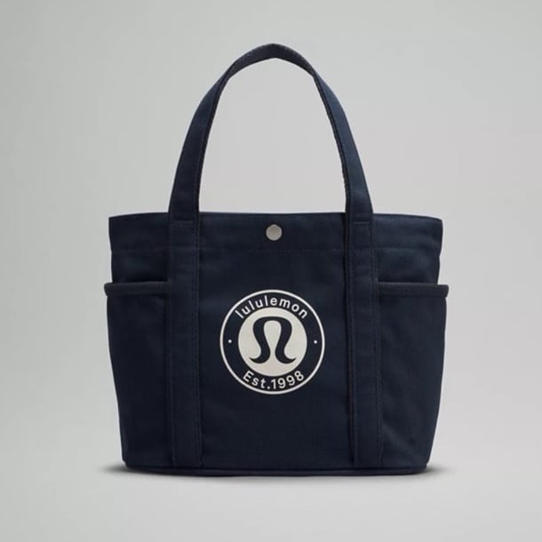 Lululemon Daily Multi-Pocket Mini Canvas Tote Bag 6.5L/ True Navy/Bone/ NWT