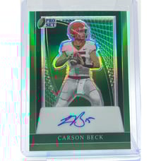 2024 Leaf Pro Set Metal Carson Beck Prismatic Green Auto /5 SSP Georgia Bulldogs