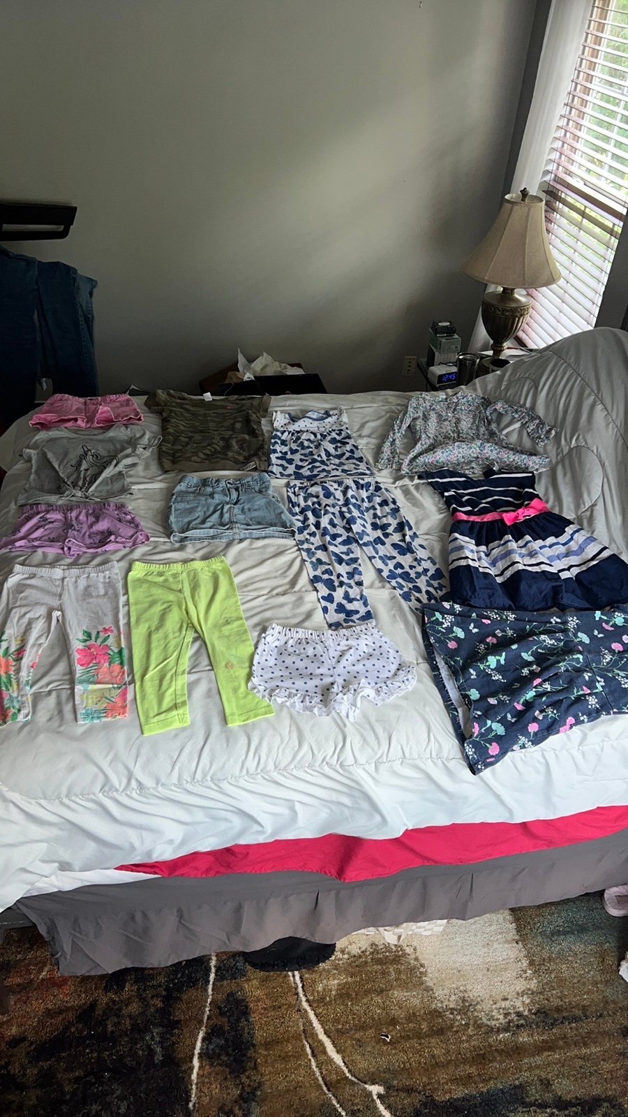Carters girls size 6/6x clothes. Dresses, leggings, sorts, skirt, pjs. Some are