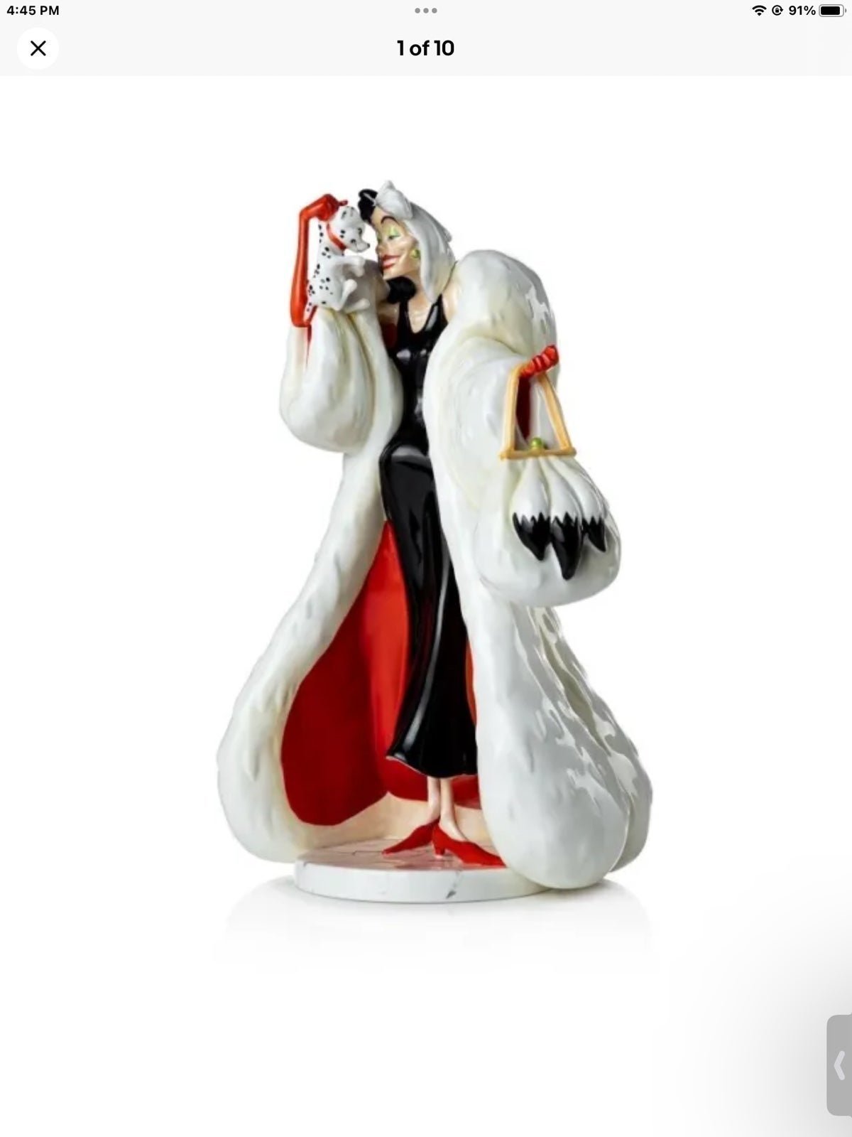Disney 101 Dalmatians Cruella de Vil Figure by Disney English Ladies Retail 599