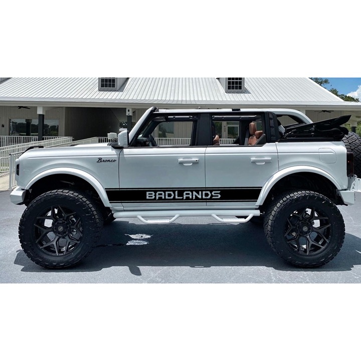 Ford Bronco 2021-2024 BADLANDS LOGO Vinyl Side Decals 4DR Off Road Graphics Lift