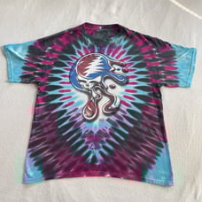 Vintage 1994 GRATEFUL DEAD Buzz Parker Melt Your Face T-Shirt XL Pink Blue Black