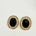 Vintage HOBE Rhinestone Black Crystal Earrings