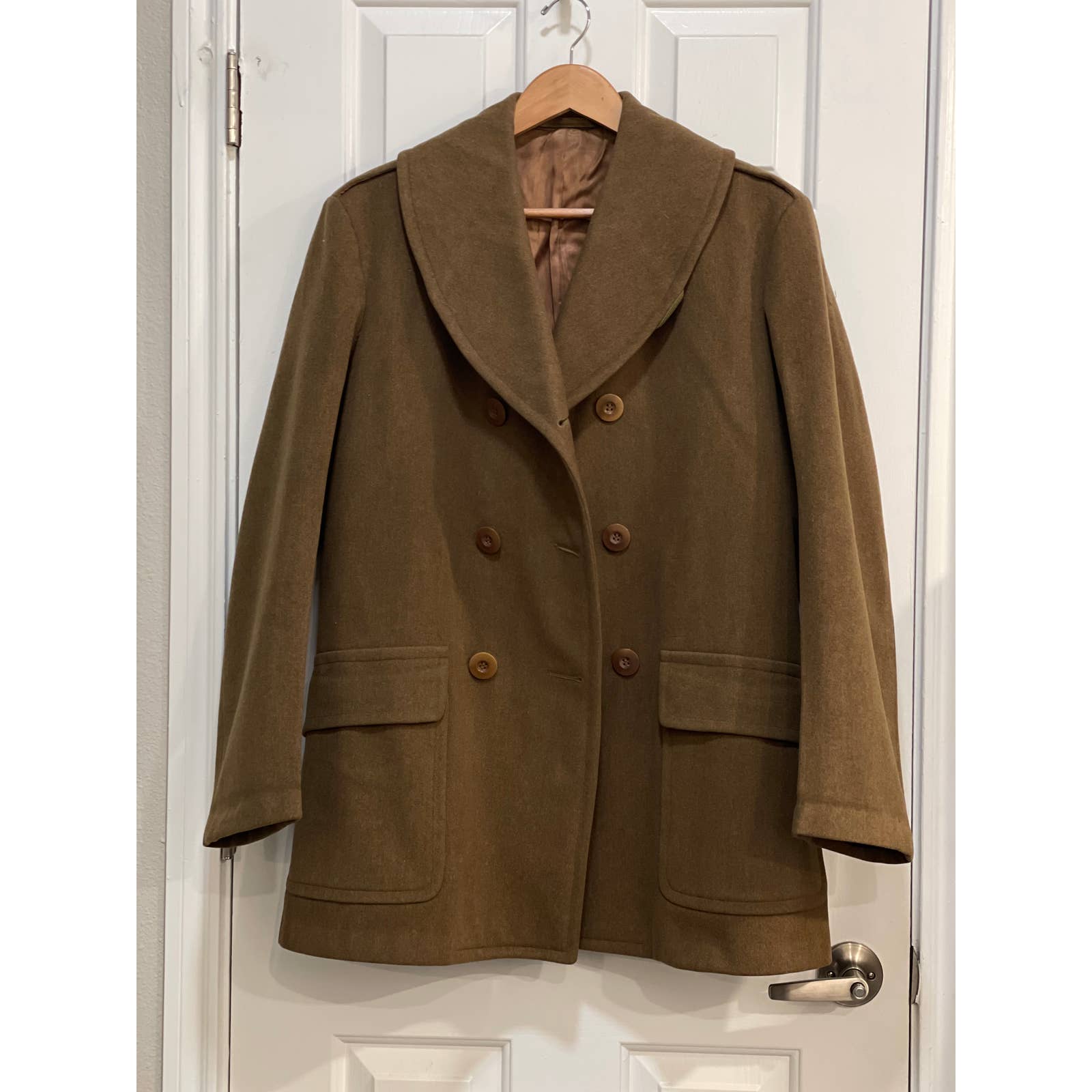 Vintage WWII US ARMY MACKINAW COAT 1940S SZ 26R JACOB SIEGEL