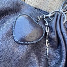y2k black leather Juicy Couture purse