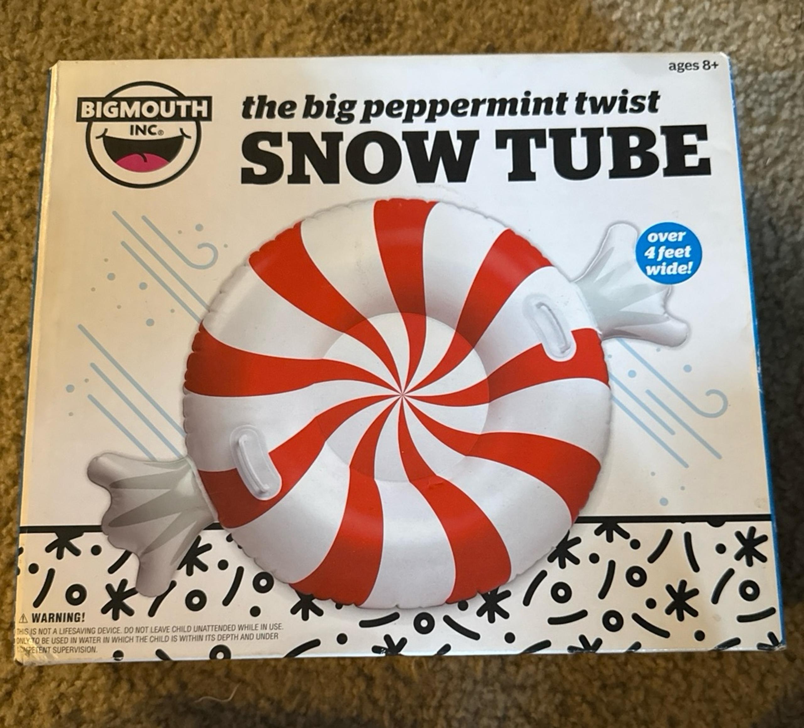 Big peppermint twist snow tube