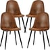 Dining Chairs Set of 4, Fabric Suede Dining Room (Free Shipping)