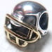 PANDORA Two-tone Football Helmet Charm, {Re~tired}