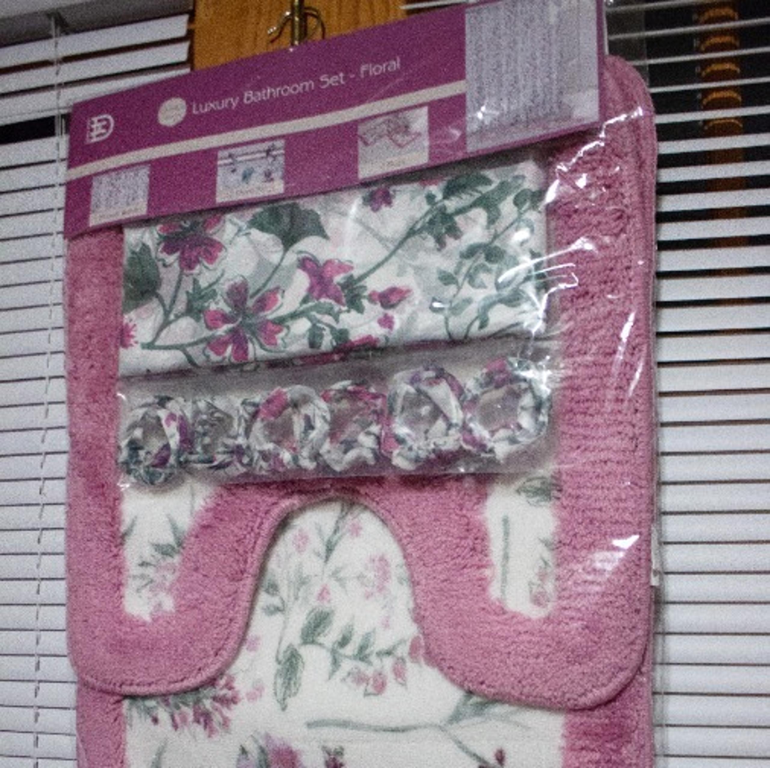 Dainty Home 15 Piece Luxury Bathroom Set Pink Floral #LIL15 Home Decor BRAND NEW