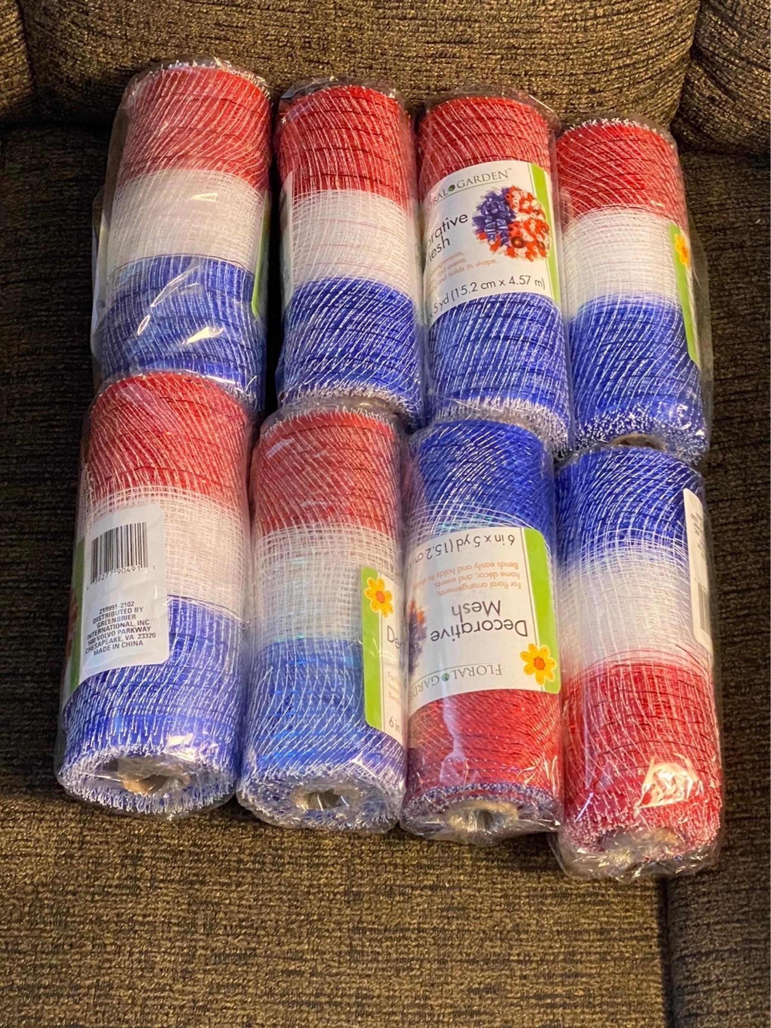 Red,White & Blue Deco Mesh New