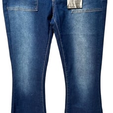 Kendall+Kylie Flare Demin Jeans in blue. 11/12