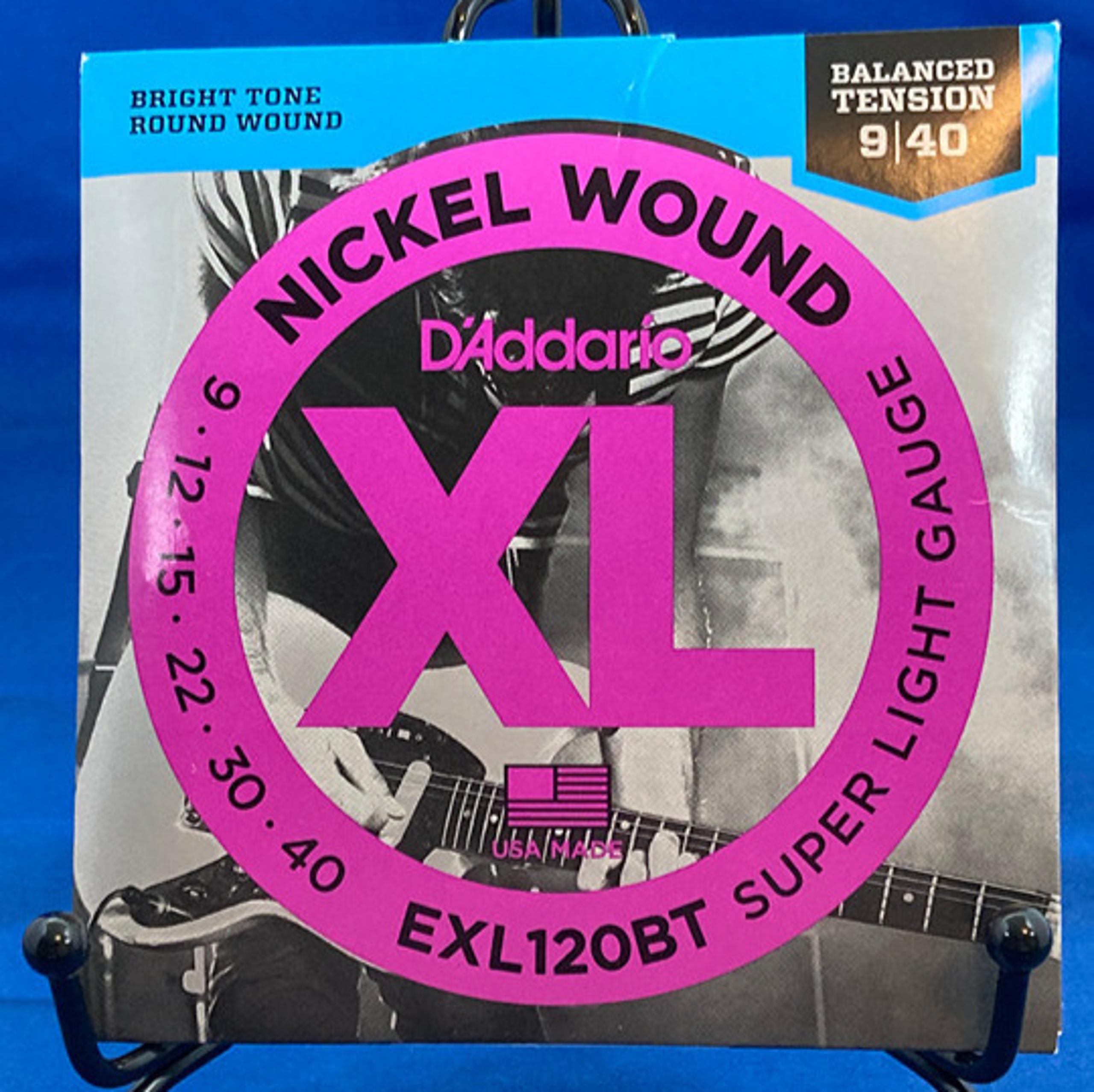 D'Addario EXL120BT XL Nickel Electric Guitar Strings Super Light 9/40