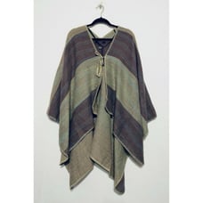 Marc New York Blanket Wrap Womens One Size Purple Tassel Tie Poncho Southwestern