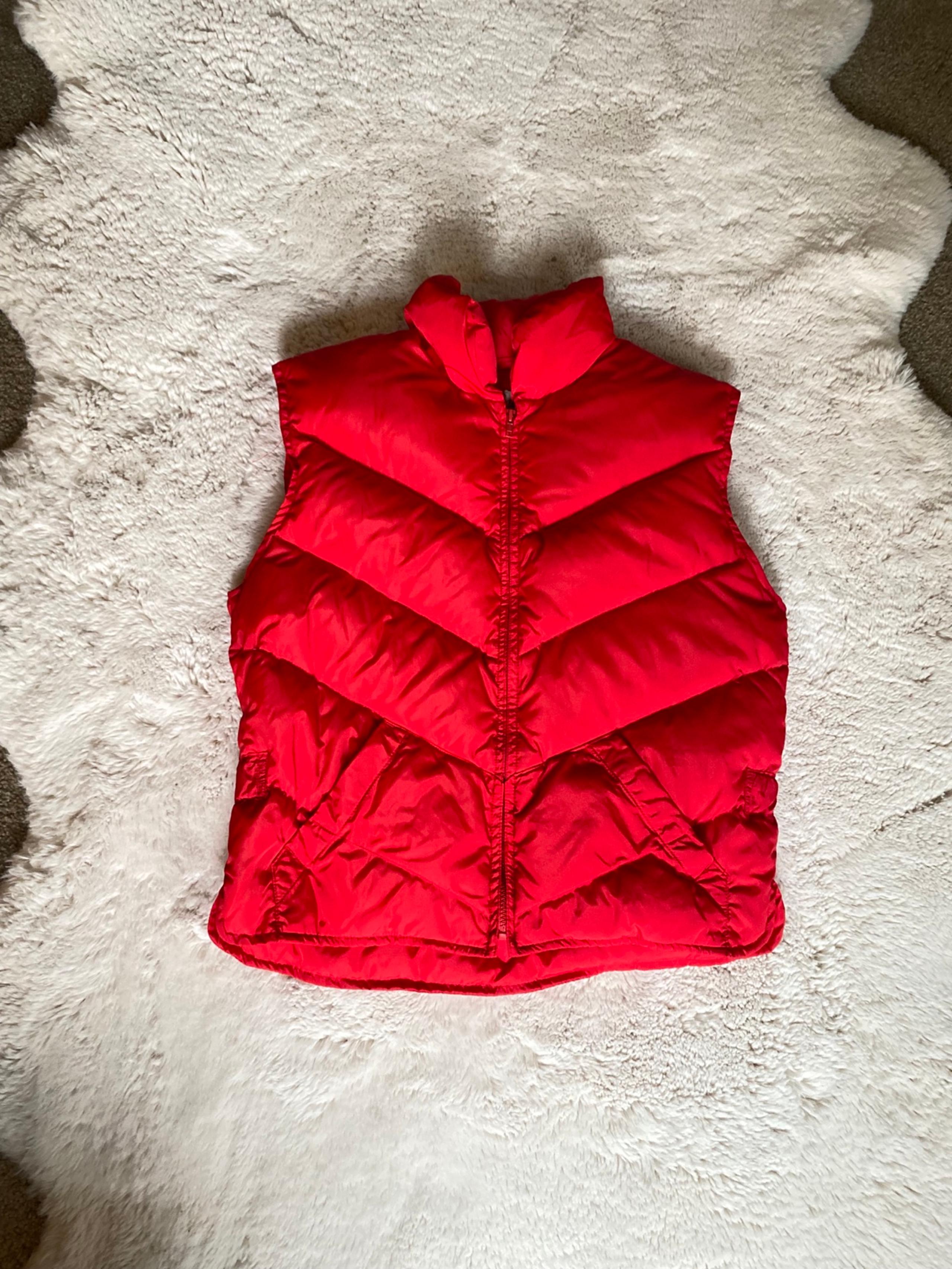 Cabela’s Cherry Red Goose Down Puffer Vest Men’s Medium Hunting Country