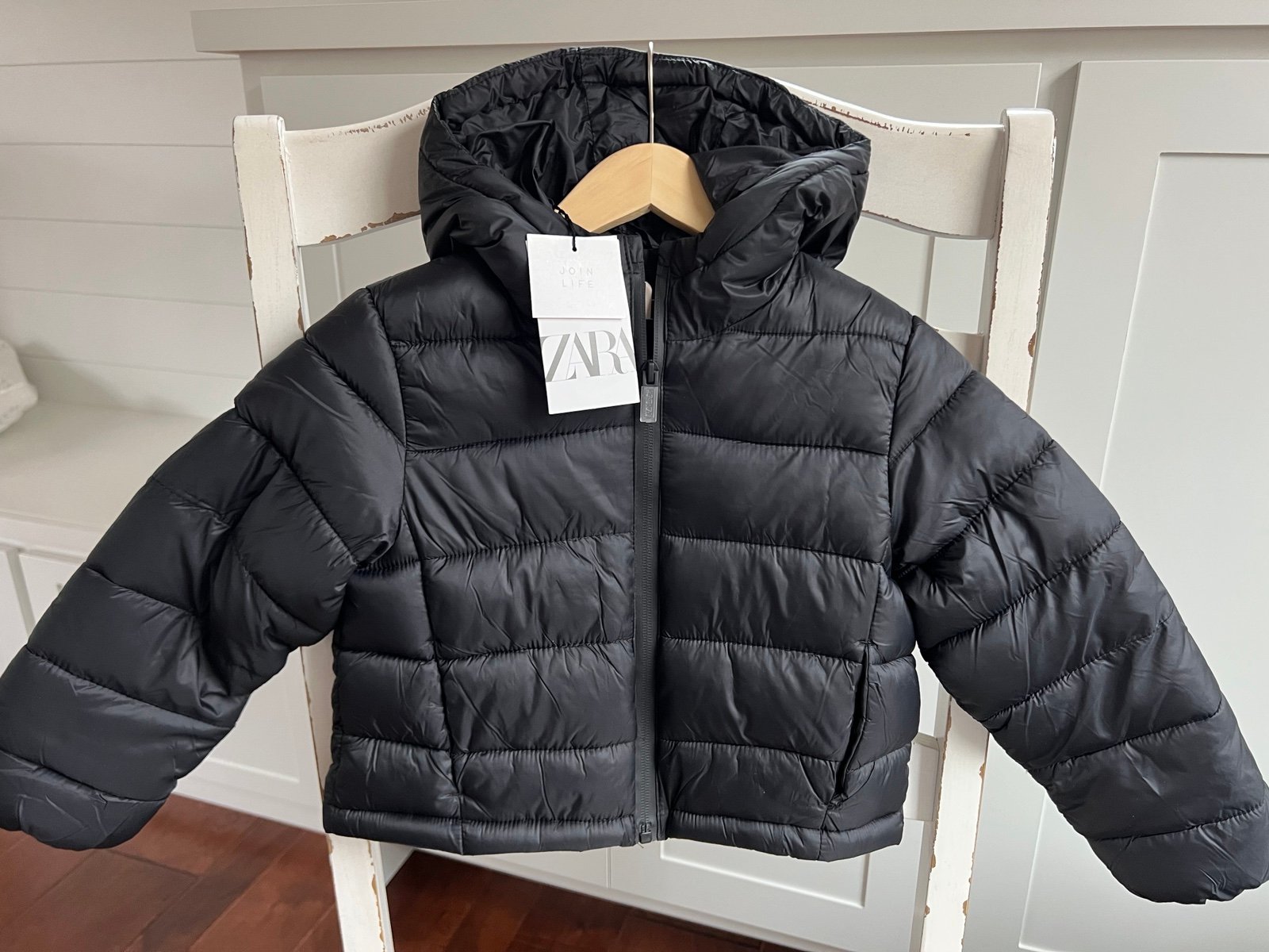 New Zara Cropped Lightweight Puffer jacket