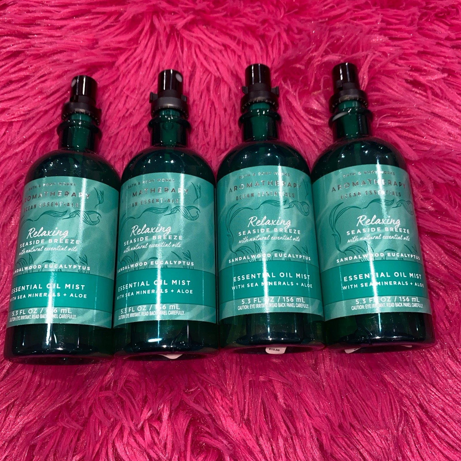 4x Bath & Body Works Aromatherapy Sandalwood Eucalyptus Essential Oil Mist