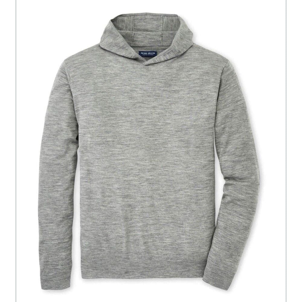 NEW Peter Millar Crown Crafted Excursionist Flex Popover Hoodie Gale Wool 325