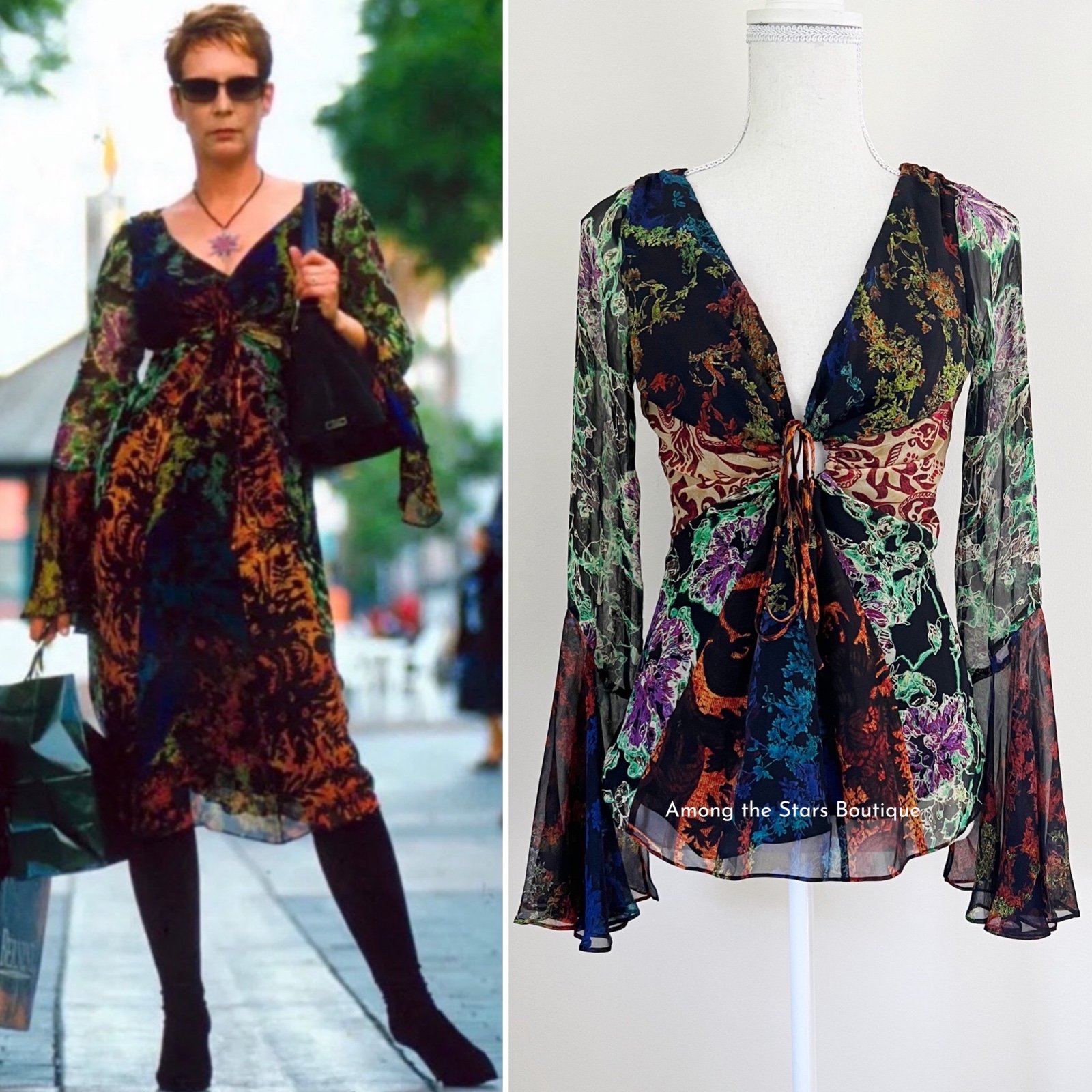 Super Rare Vintage Blouse Version of Dress ASO Jamie Lee Curtis in Freaky Friday